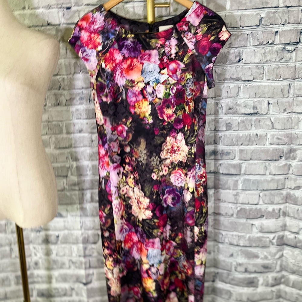 Beige by eci Vibrant Floral Midi Dress